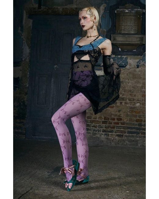 Natalia Petruch Gray Mystic Rabbits Tights