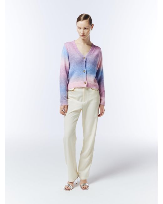 Sour Figs Purple Gradient Knit Button Cardigan
