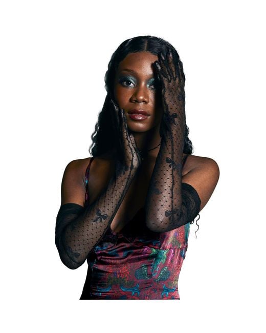 Natalia Petruch Black High Gloves