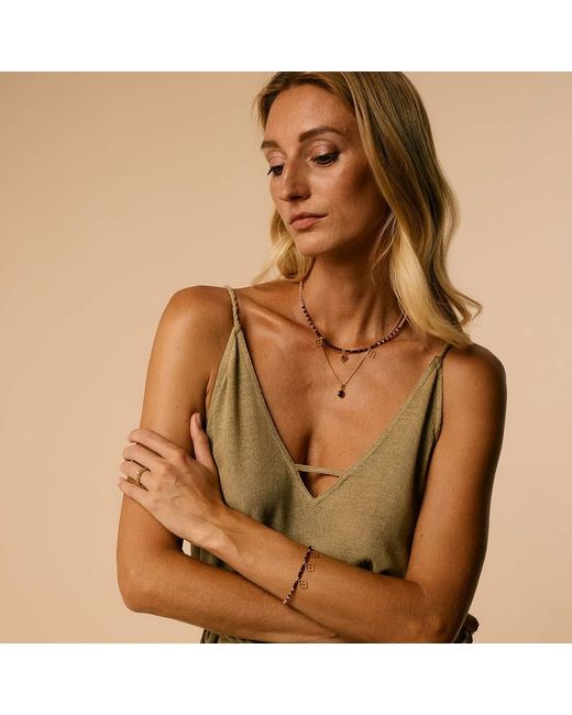 Charlotte's Web Jewellery Brown Marrakesh Sunrise Beaded Necklace