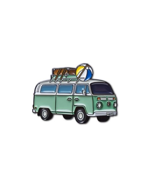 Make Heads Turn Green Enamel Pin Road Trip Van