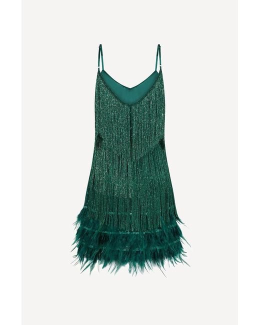 Pretty Eccentric Green Hundred Watt Tassel Dress