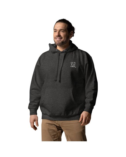 Anchor and Crew Gray Heather Gustatory Amsterdam Coffee Scene Cotton Blend Embroidered Hoodie