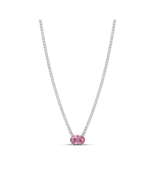 SHYMI Metallic Fancy Oval Tennis Necklace