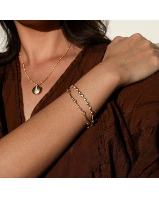Dower & Hall Metallic Sapphire Dewdrops Link Bracelet