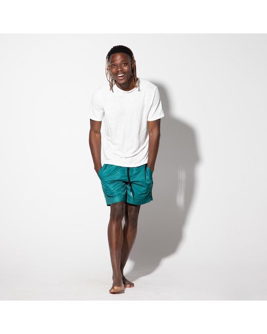 Maison Tangerine Blue Basil Swim Shorts for men