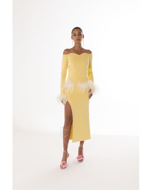 Andreeva Yellow Vanilla Knit Skirt