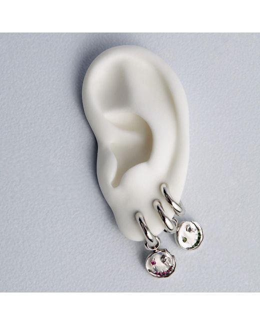 Kasun Metallic Smile Hoop Earrings – June – Moon Stoone