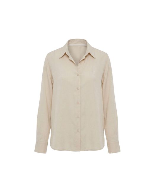 Monlicia Natural Neutrals Colette Basic Lyocell Shirt