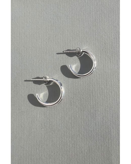 Astor & Orion Metallic Crescent Hoops Small