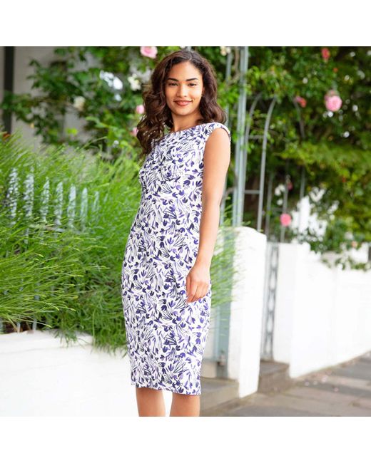 Alie Street London Blue Petite Pippa Shift Dress