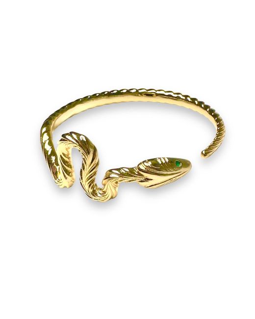 Jagged Halo Jewelry Metallic Serpent Cuff Bracelet