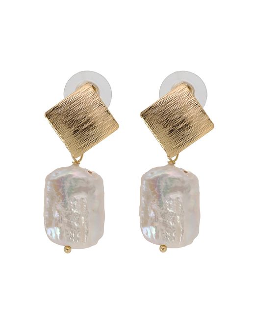 Ebru Jewelry Metallic Pearl & Cleopatra Earrings