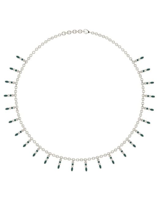 Linda Fiore Metallic Amalei Necklace With Dark Enamel