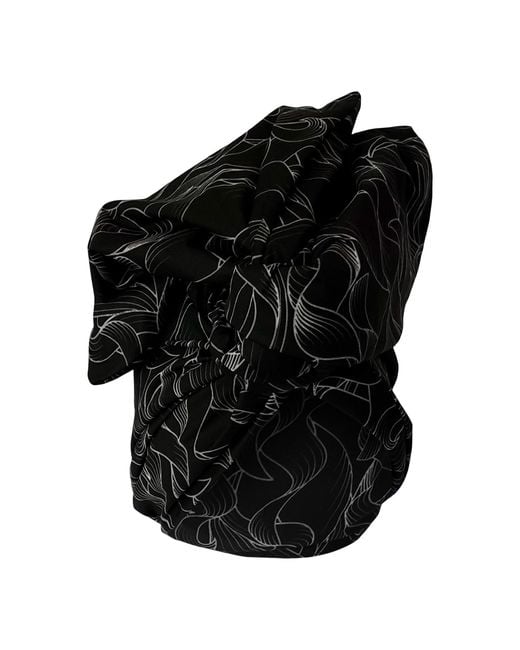 Romer Millinery Black Twisturban Turban Curls Faux Coiffure