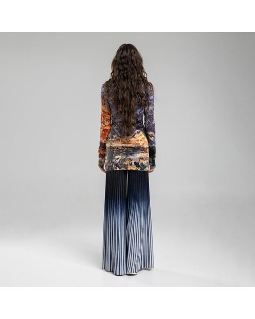 ARTISTA Blue Fortuna Velvet Mini Dress