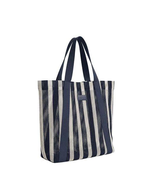 Nooki Design Blue Hackney Stripe Shopper