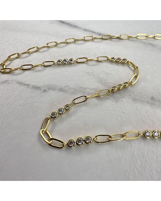 Clemence Wren Metallic Triple Sapphire Gemstone Necklace Chain