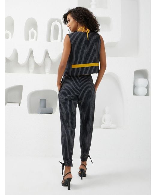 Lumina Eligma Blue The Arabesque Vest Ensemble – & Mustard