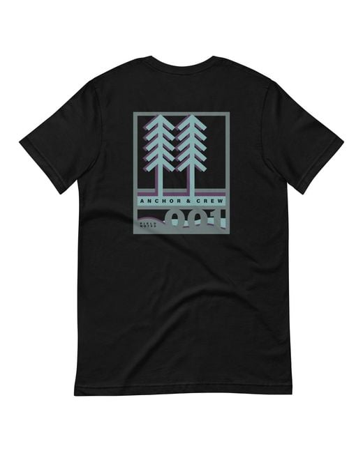 Anchor and Crew Black One Field Notes Organic Cotton T-Shirt for men