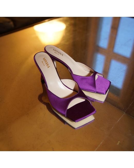 Miyana Berlin Purple Leva Mules