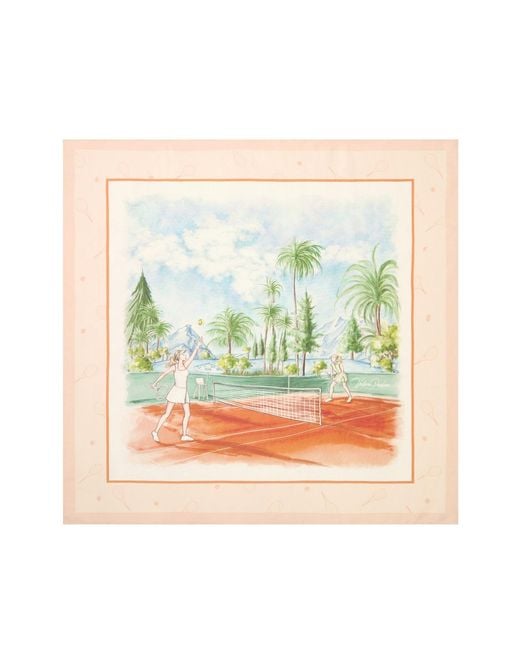 Victoria Paulsen Blue Tennis Silk Scarf