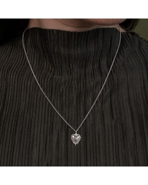 Zoe & Morgan Metallic Mini Heart Rays Necklace