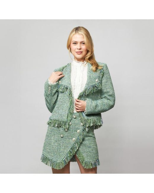 Solgo Atelier Green Cora Tweed Jacket