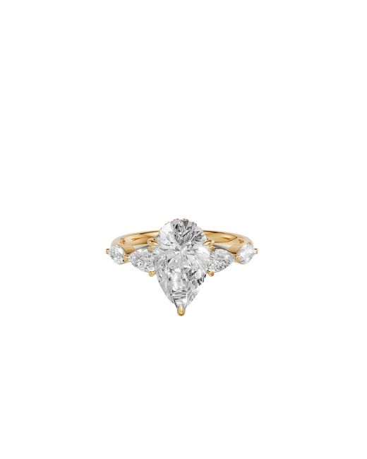 Aya Fine Jewelry Metallic Ethically Grown Pear Diamond Engagement Ring