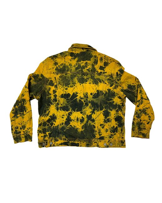 Zasta Studio Yellow Denim Jacket Tie Dye Large I for men