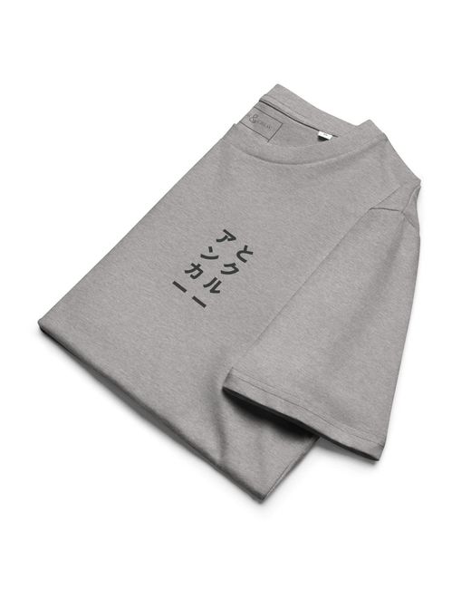 Anchor and Crew Gray Heather Three Japan Gurafiku Organic Cotton T-Shirt for men