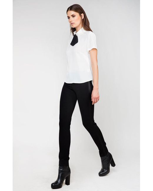 Conquista Black Satin Detail Trousers