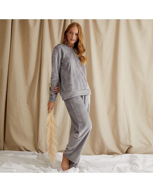Pretty You London Purple Cosy Chevron Co-Ord Lounge Suit