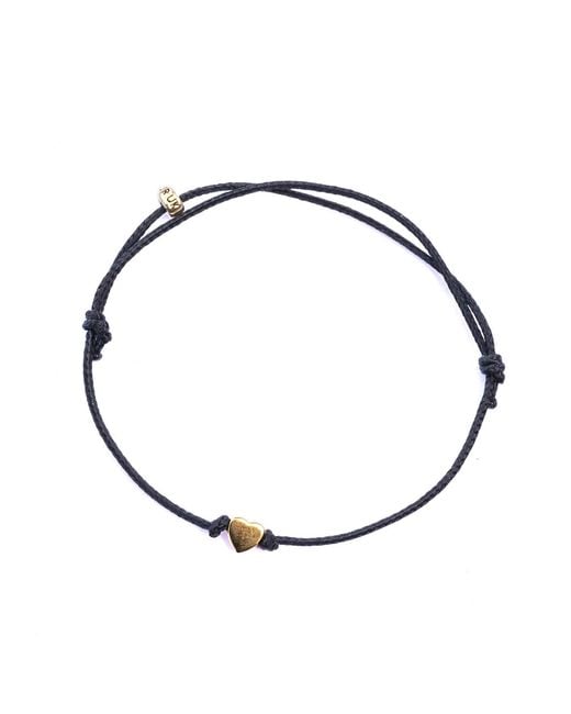 Harbour Uk Blue Heart Vermeil Rope Bracelet