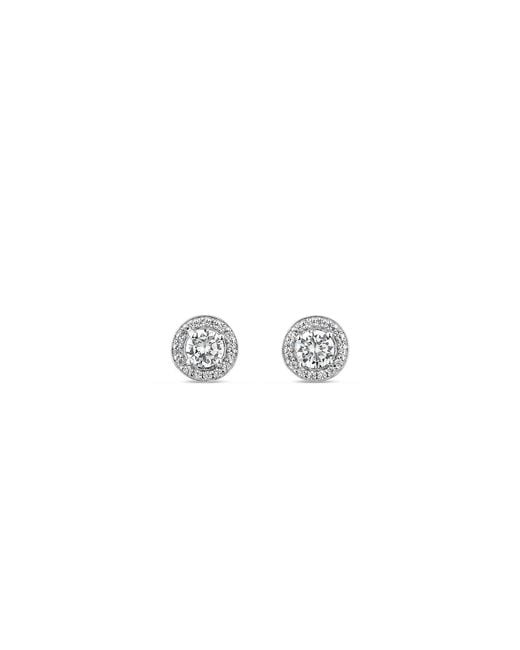 SALLY SKOUFIS White Aliven Stud Earrings With Made Diamonds