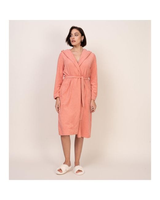 Oh!Zuza Pink Cotton Terry Hooded Robe