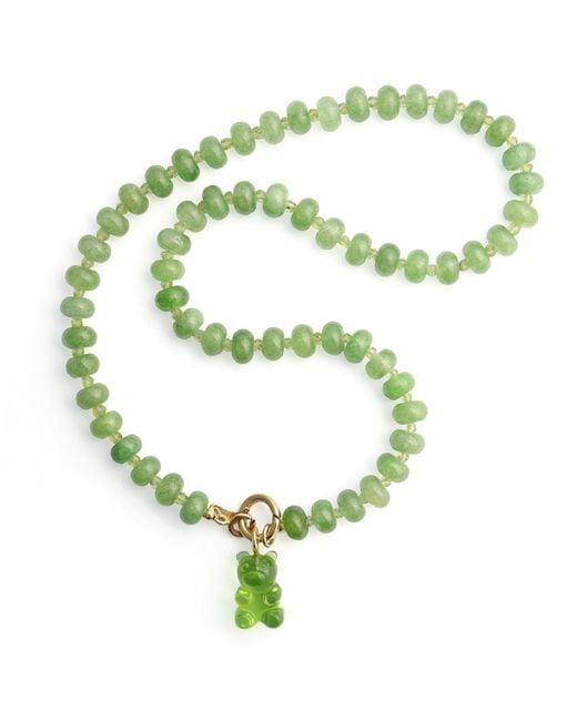 Hye Jane Jewelry Green Gummy Bear Rondelle Necklace