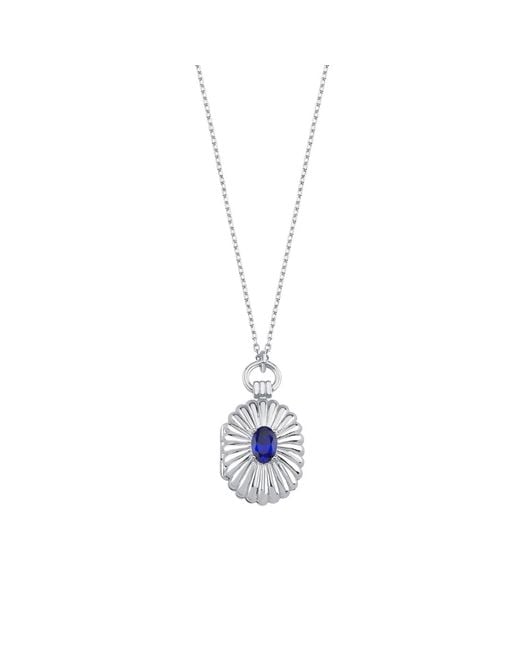 LINYA JEWELLERY Metallic Mini Stone Covered Medallion Locket Necklace