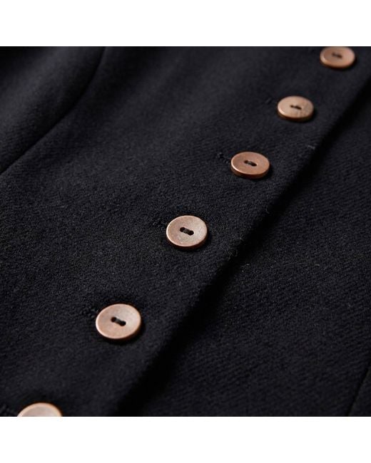 Modenaire Blue Longline Vest Structured Button Front