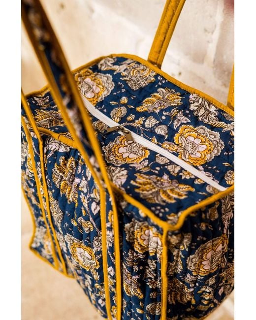 Inara Blue Midnight Marigold Tote Bag