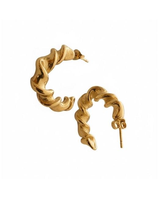 Mitsymay Jewellery White Twists & Tangles Half Hoops