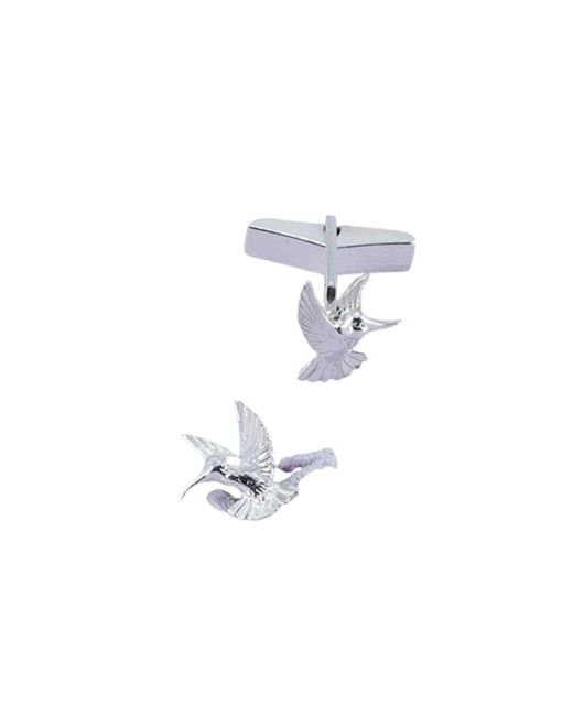 Simon Kemp Jewellers White Hummingbird Cufflinks for men