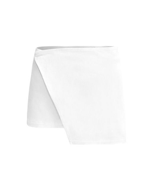 OW Collection White Malene Buckle Mini Skirt