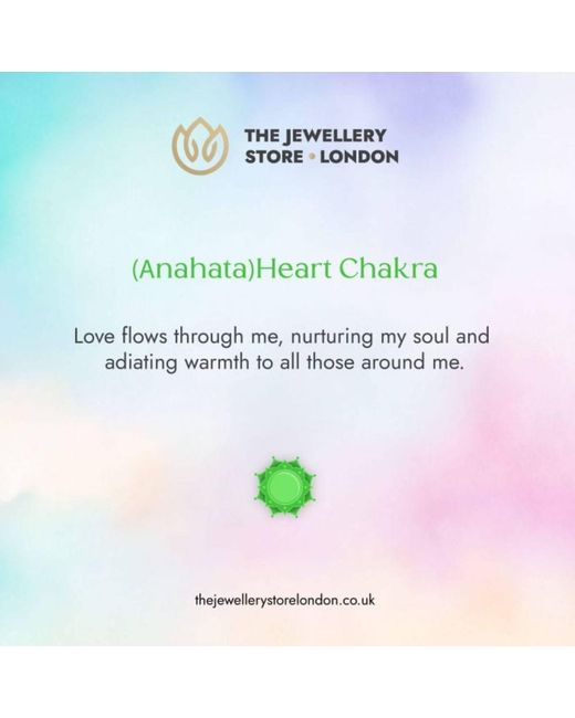 The Jewellery Store London Metallic Heart Chakra/Anahata Chakra Charm Necklace