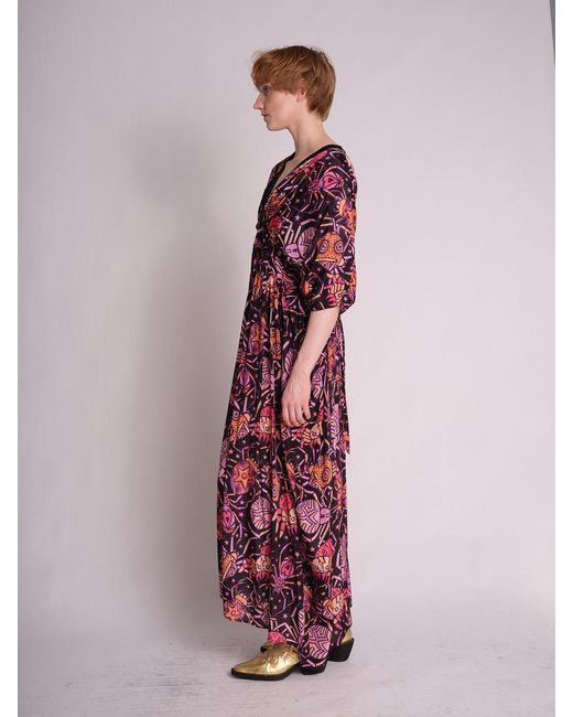 Any Old Iron Purple Spiders From Mars Kaftan Dress