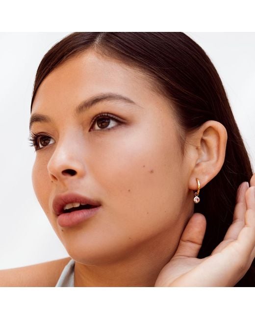 Dower & Hall Metallic Quartz Hammered Huggie Hoops