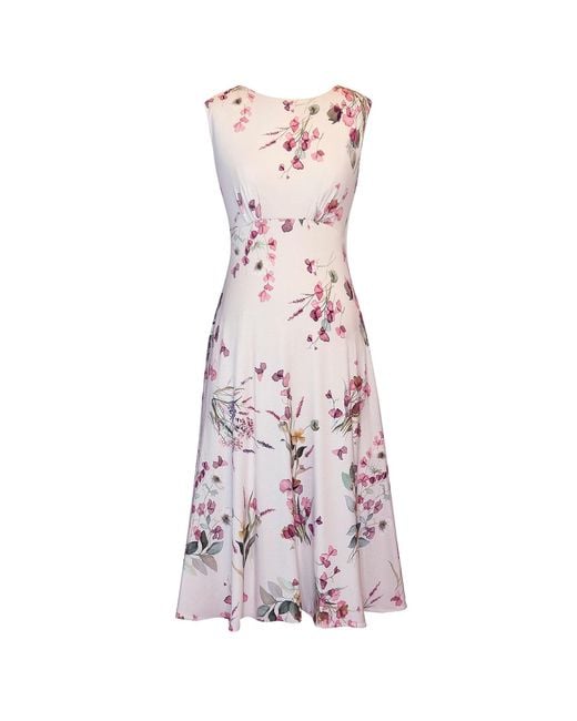 Alie Street London Pink Luna Midi Dress With Pockets