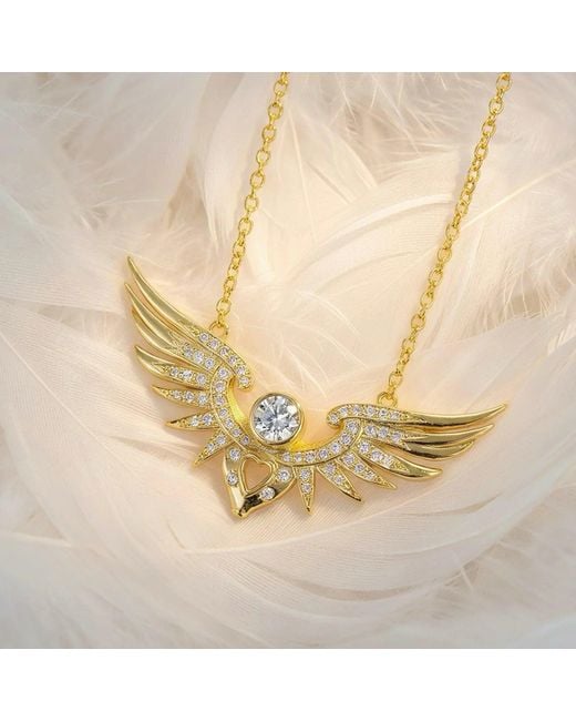 Ormiro Metallic Winged Heart Necklace