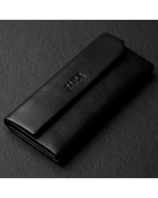 Time Resistance Black Foldable Leather Glasses Case For