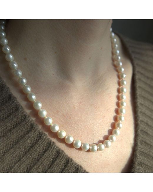 Herself Collections Metallic Hand-Knotted Freshwater Pearl Necklace
